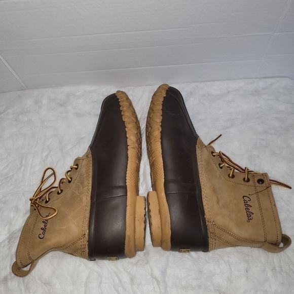 Cabela's Men's "Steel Shank" Leather Upper Duck Work Boots Men's Size 10 - Picture 10 of 12